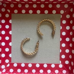 Gold Twisted Hoop Earrings